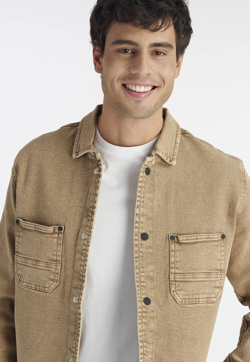 CHAQUETA HOMBRE NIMTU KHAKI CEDRO CASUAL - 3