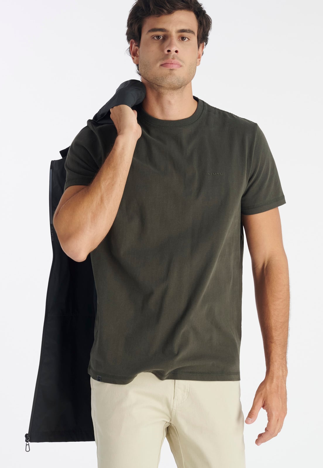 POLERA HOMBRE NIMTU GRIS PETORCA CASUAL CHARCOAL - 5