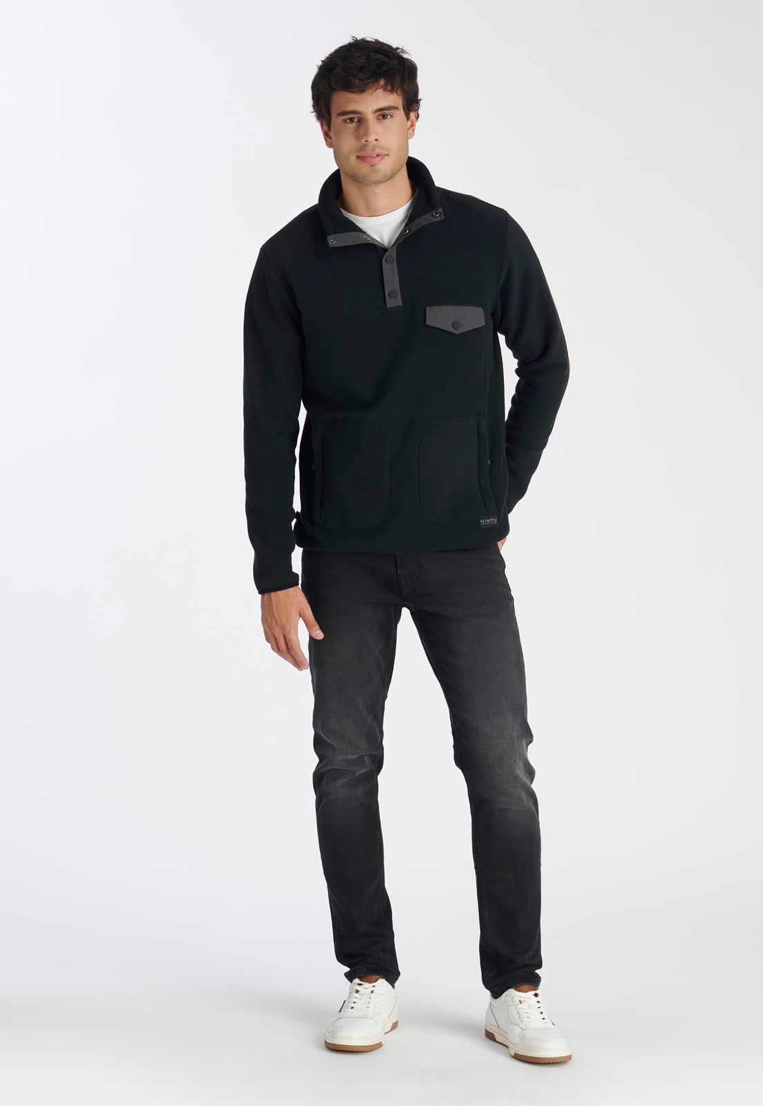 FLEECE HOMBRE NIMTU NEGRO TRONADOR CASUAL BLACK - 2