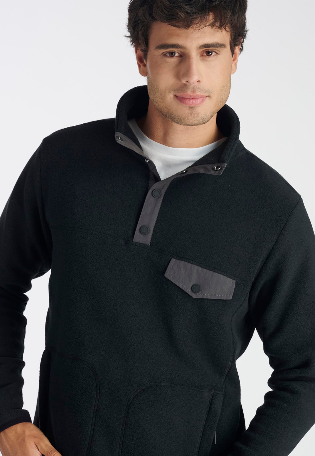 FLEECE HOMBRE NIMTU NEGRO TRONADOR CASUAL BLACK - 3