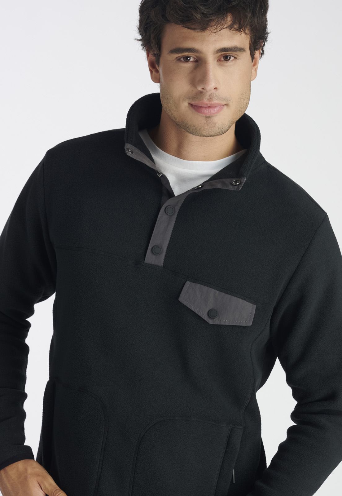 FLEECE HOMBRE NIMTU NEGRO TRONADOR CASUAL BLACK - 3