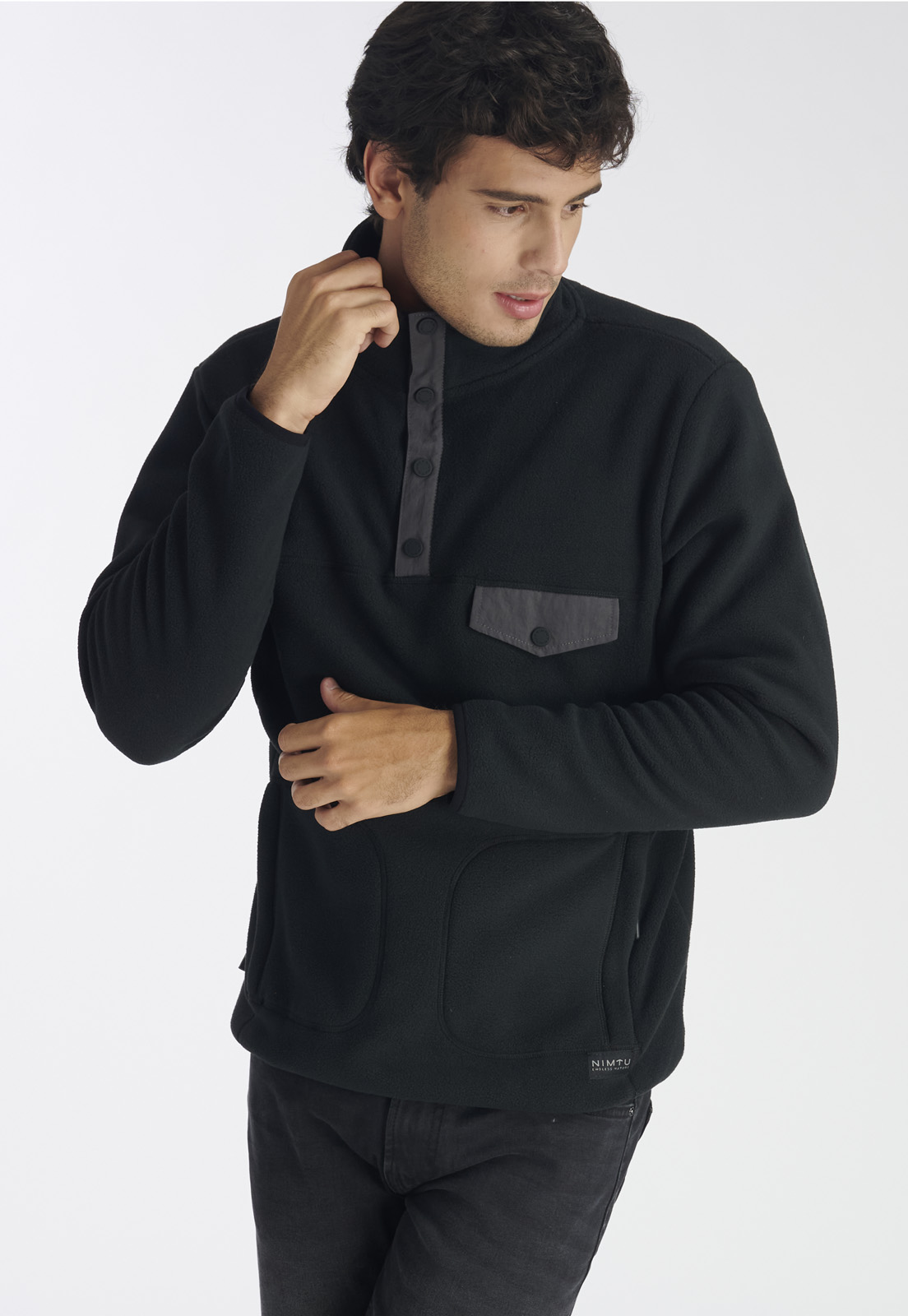 FLEECE HOMBRE NIMTU NEGRO TRONADOR CASUAL BLACK - 5