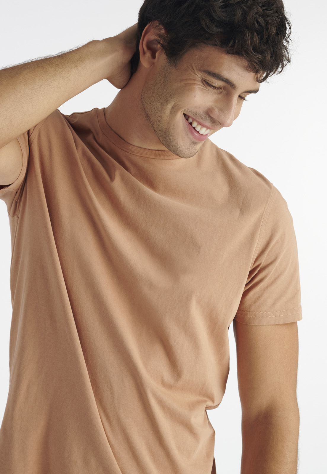 POLERA ALGODÓN HOMBRE NIMTU NARANJO TRES CRUCES CASUAL ORANGE - 3