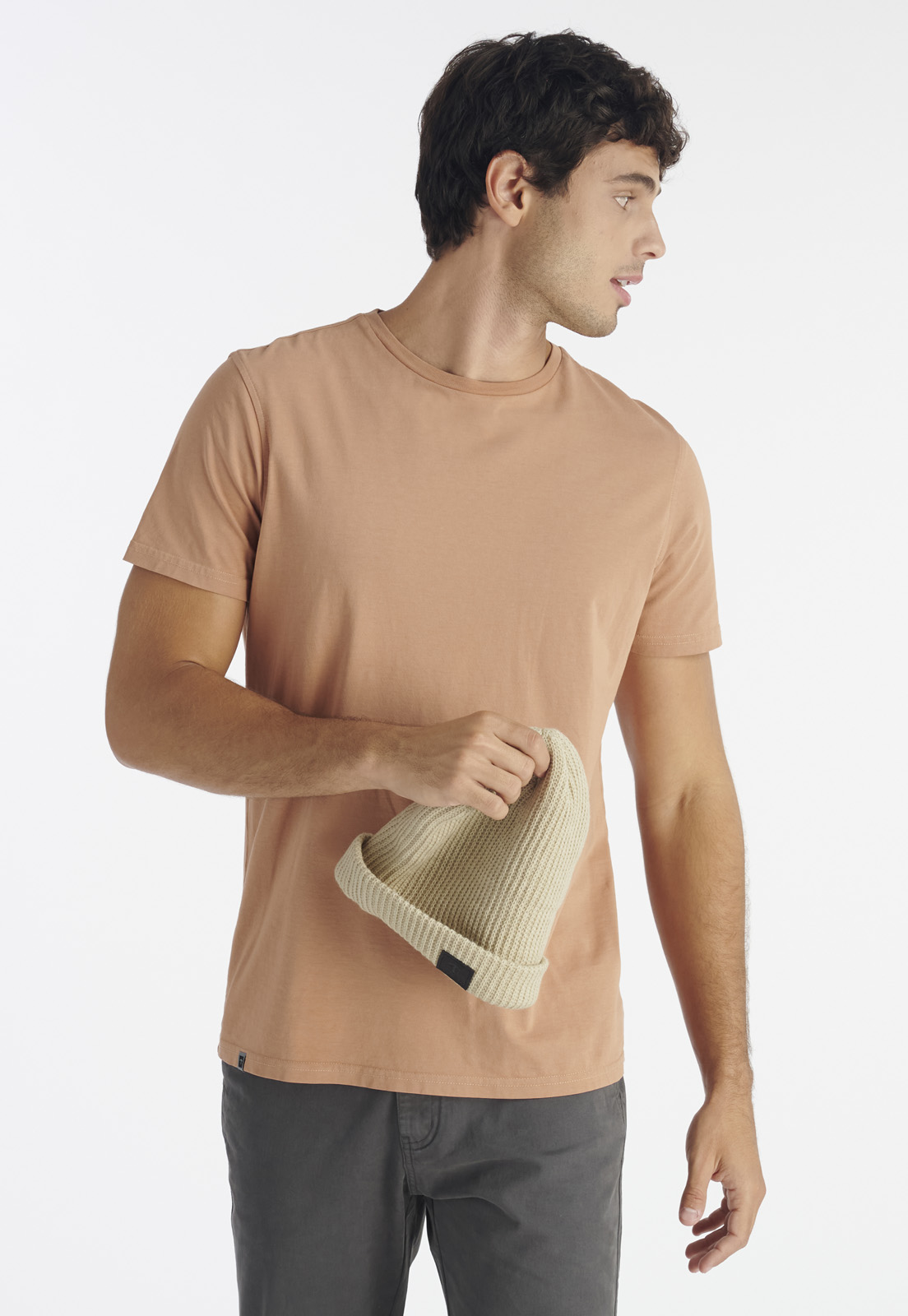 POLERA ALGODÓN HOMBRE NIMTU NARANJO TRES CRUCES CASUAL ORANGE - 5