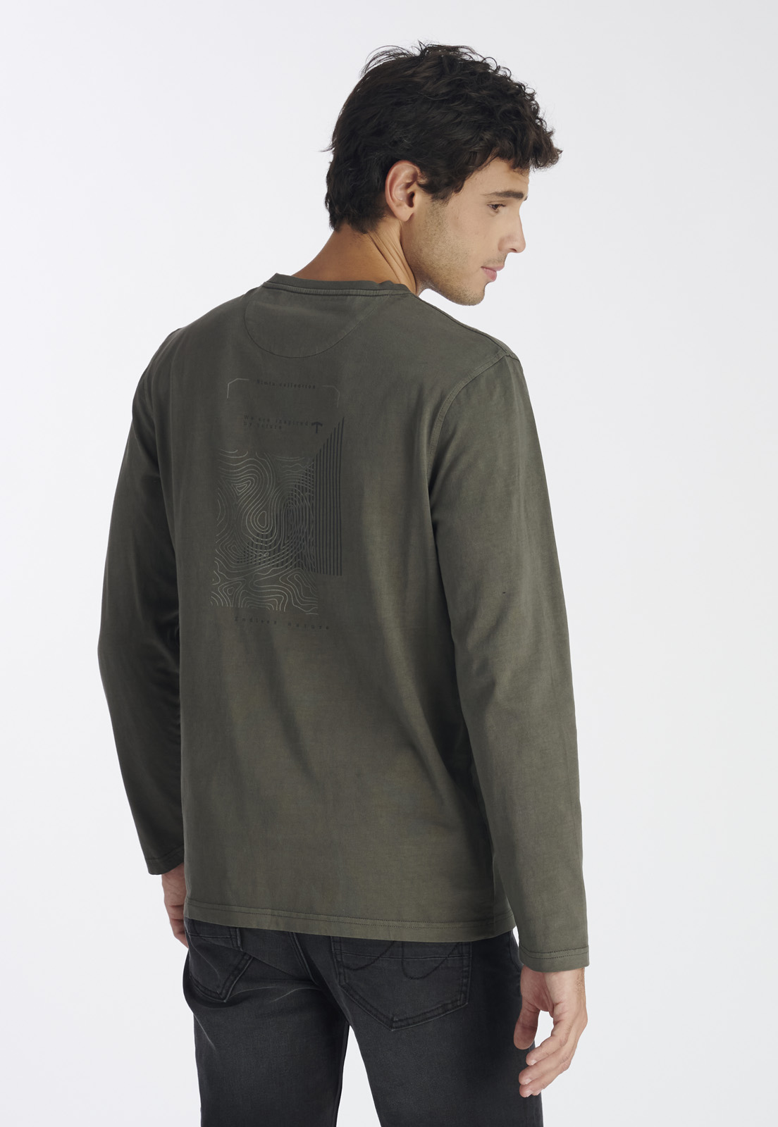 POLERA ALGODÓN HOMBRE NIMTU GRIS AYSEN CASUAL CHARCOAL - 4