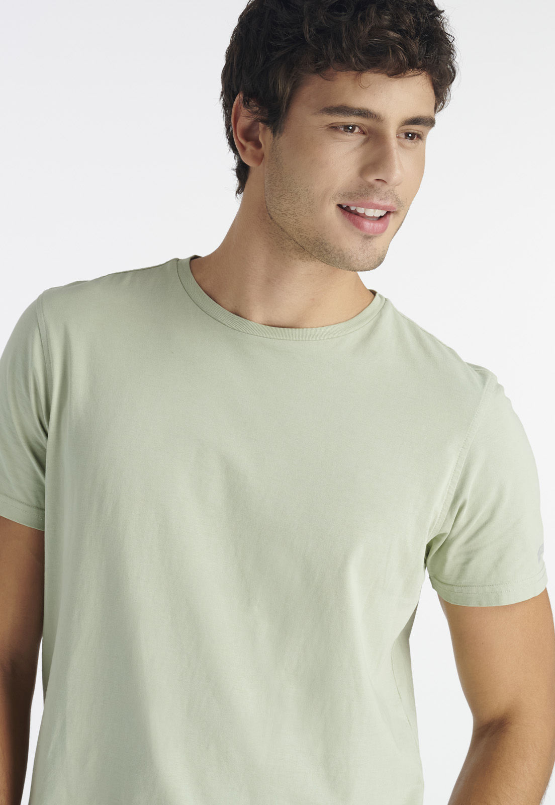 POLERA ALGODÓN HOMBRE NIMTU CAFE TRES CRUCES CASUAL SAGE - 3