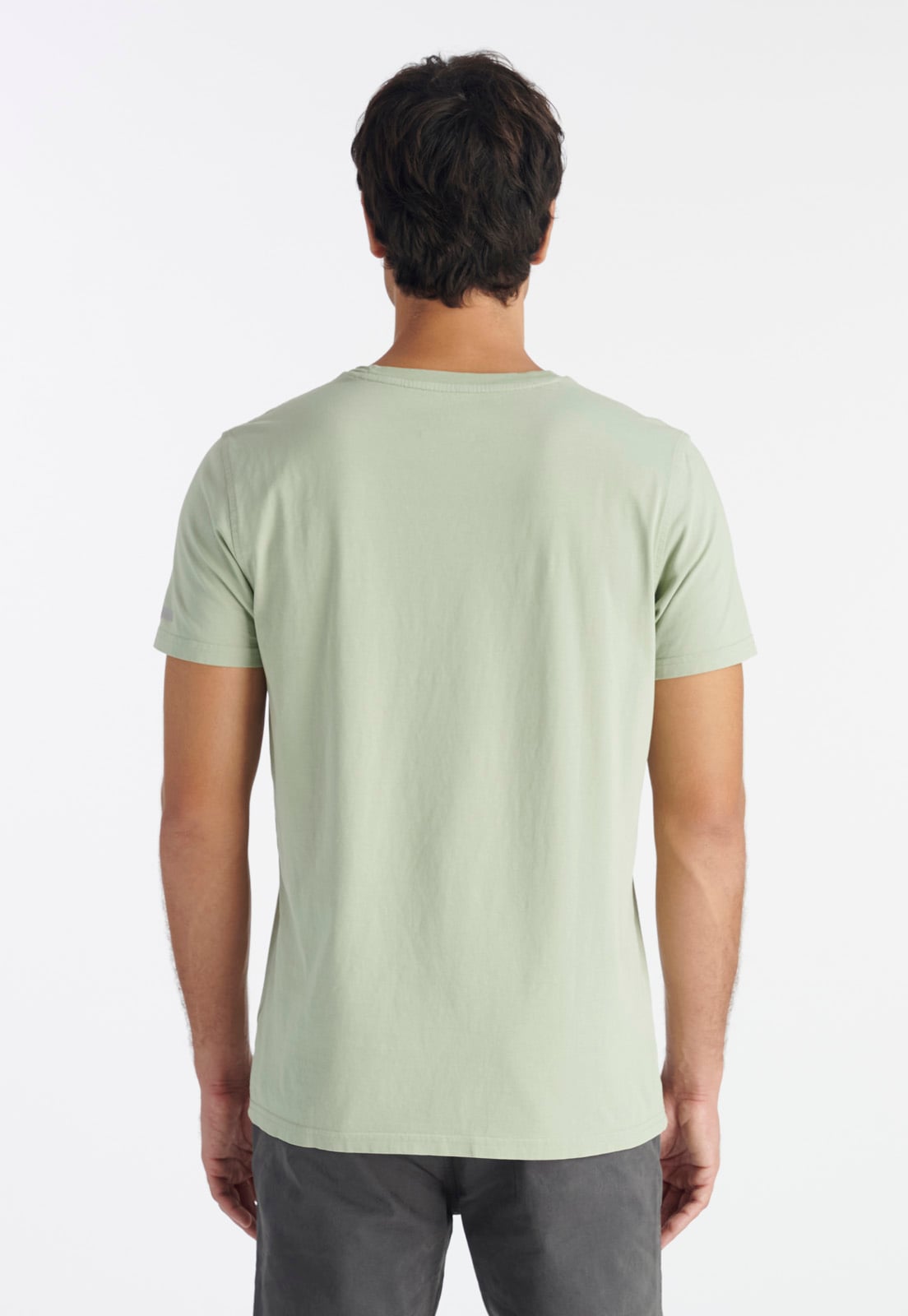 POLERA ALGODÓN HOMBRE NIMTU CAFE TRES CRUCES CASUAL SAGE - 4