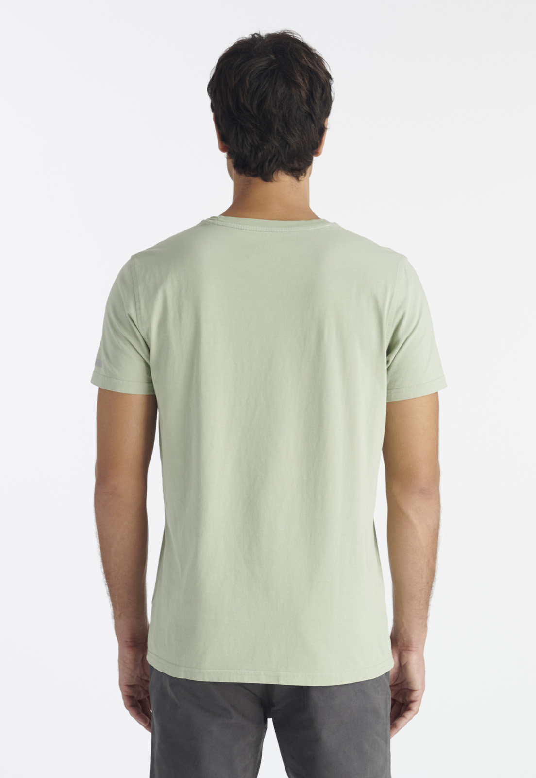 POLERA ALGODÓN HOMBRE NIMTU CAFE TRES CRUCES CASUAL SAGE - 4