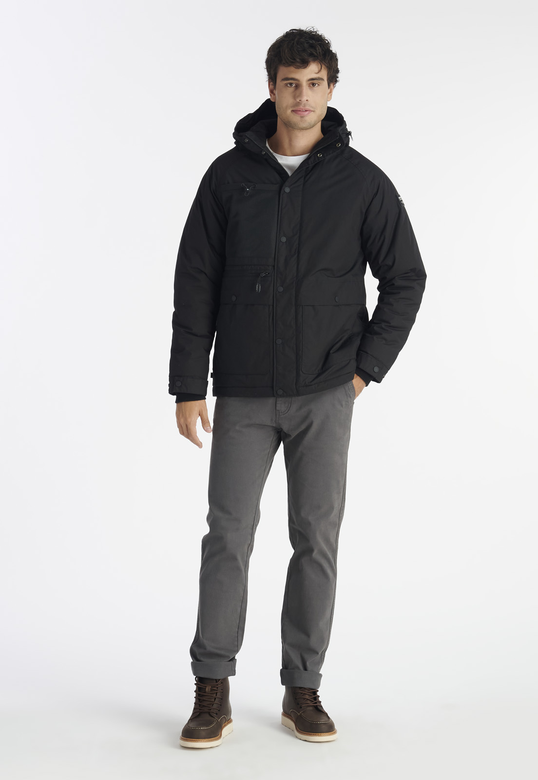 CHAQUETA HOMBRE NIMTU NEGRO BOLDO CASUAL BLACK - 2