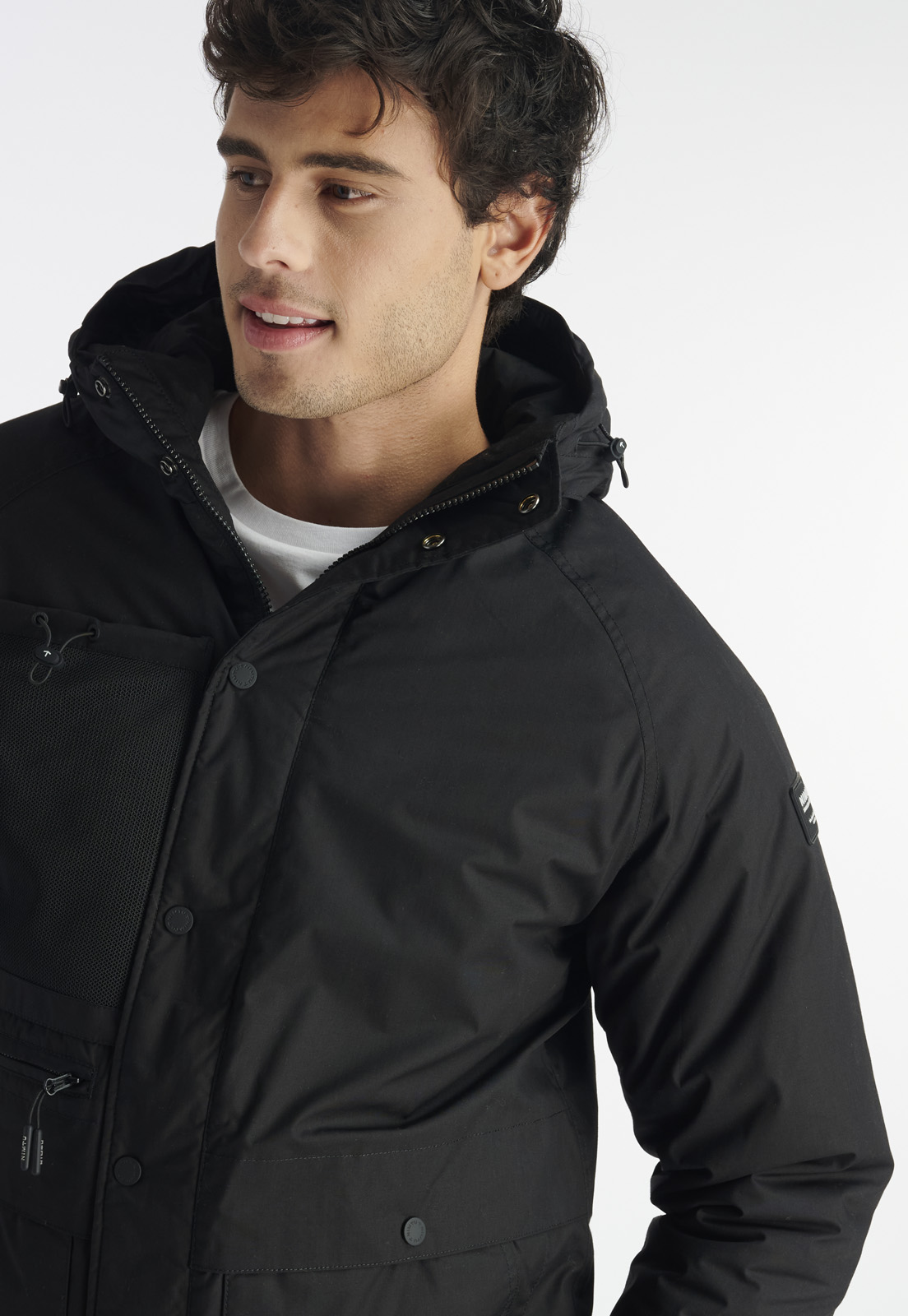 CHAQUETA HOMBRE NIMTU NEGRO BOLDO CASUAL BLACK - 3