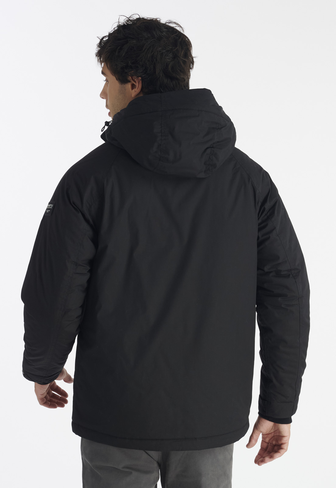 CHAQUETA HOMBRE NIMTU NEGRO BOLDO CASUAL BLACK - 4