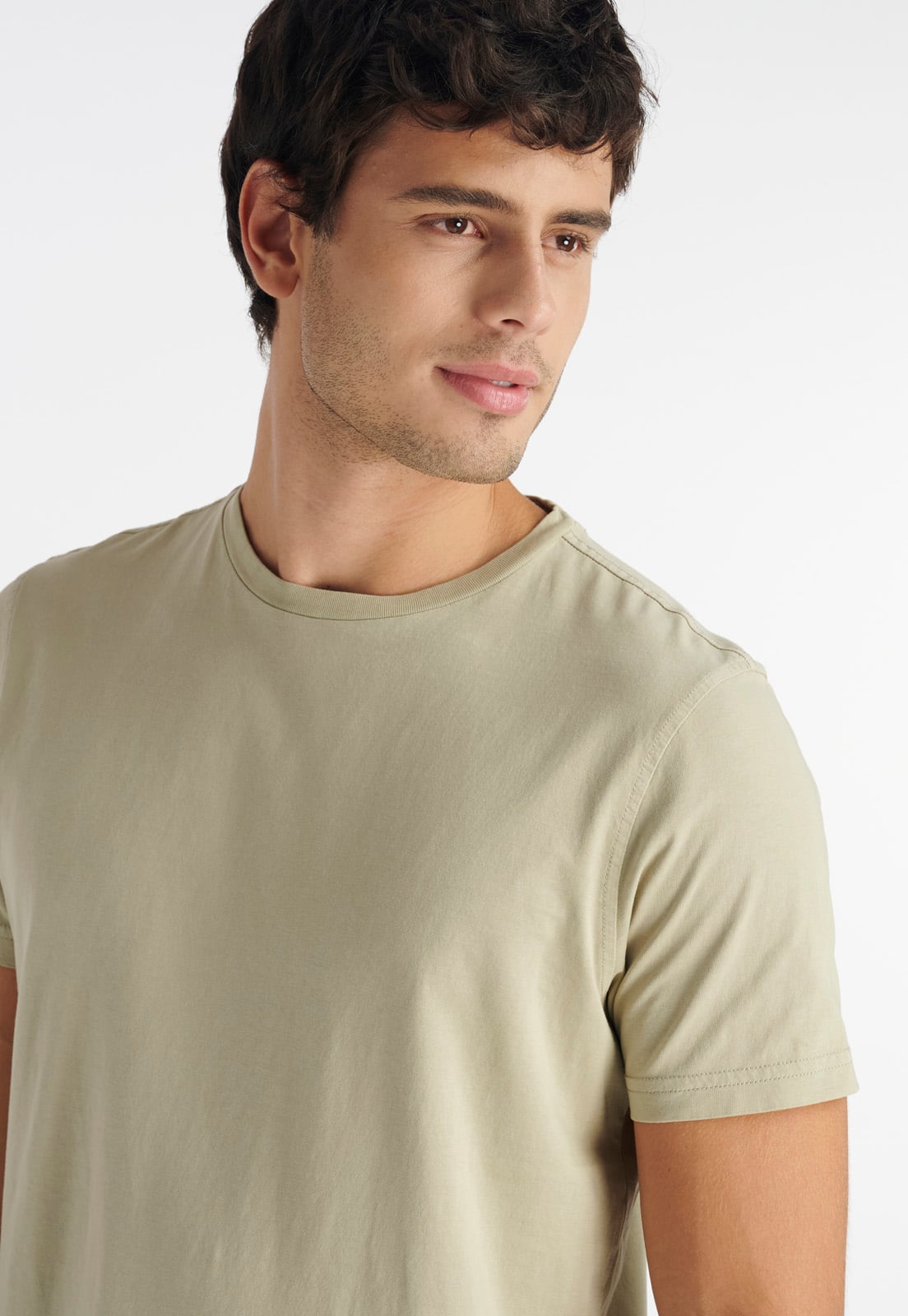POLERA ALGODÓN HOMBRE NIMTU BEIGE GEO CASUAL SAND - 3