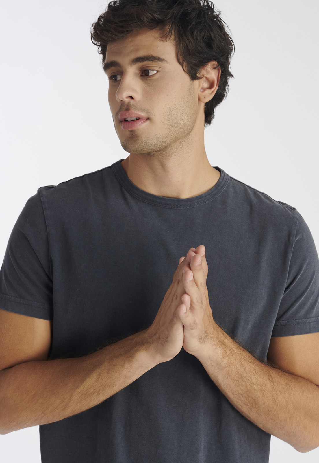 POLERA ALGODÓN HOMBRE NIMTU GRIS NOVA CASUAL - 3