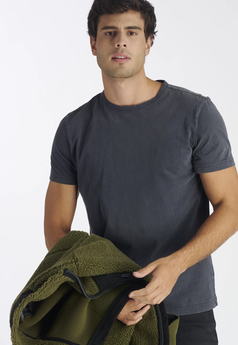 POLERA ALGODÓN HOMBRE NIMTU GRIS NOVA CASUAL - 5