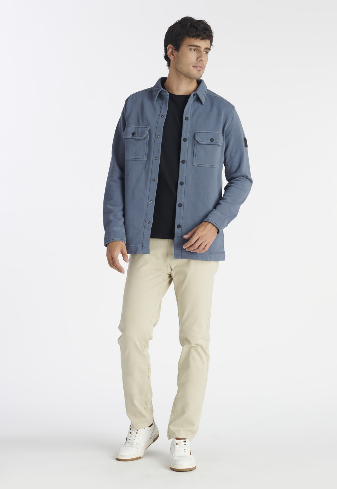 SOBRECAMISA ALGODÓN HOMBRE NIMTU GRIS CHAITEN CASUAL STONE - 2