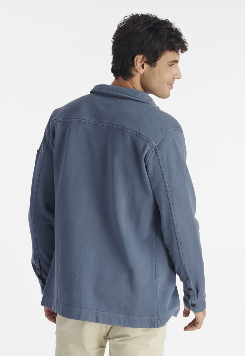 SOBRECAMISA ALGODÓN HOMBRE NIMTU GRIS CHAITEN CASUAL STONE - 4
