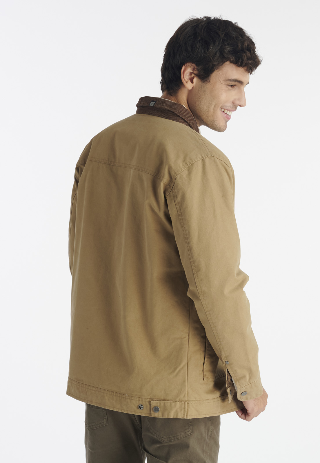 CHAQUETA ALGODÓN HOMBRE NIMTU KHAKI TRANCURA CASUAL - 4