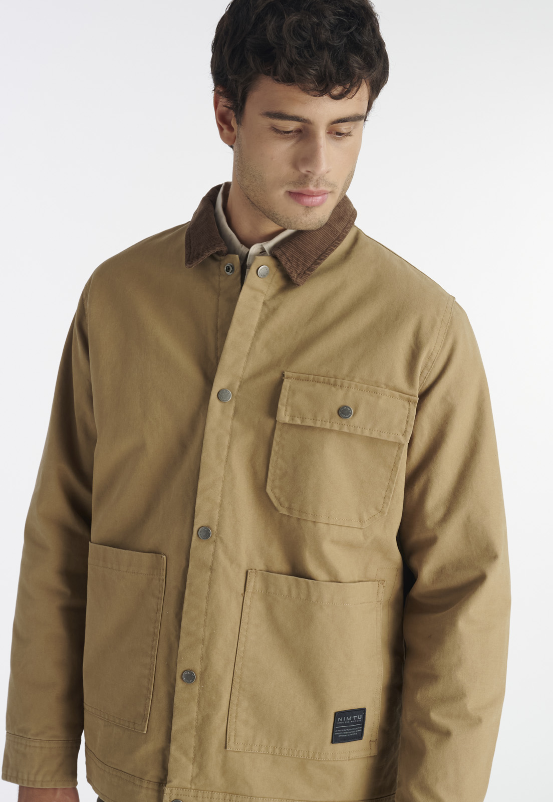 CHAQUETA ALGODÓN HOMBRE NIMTU KHAKI TRANCURA CASUAL - 5