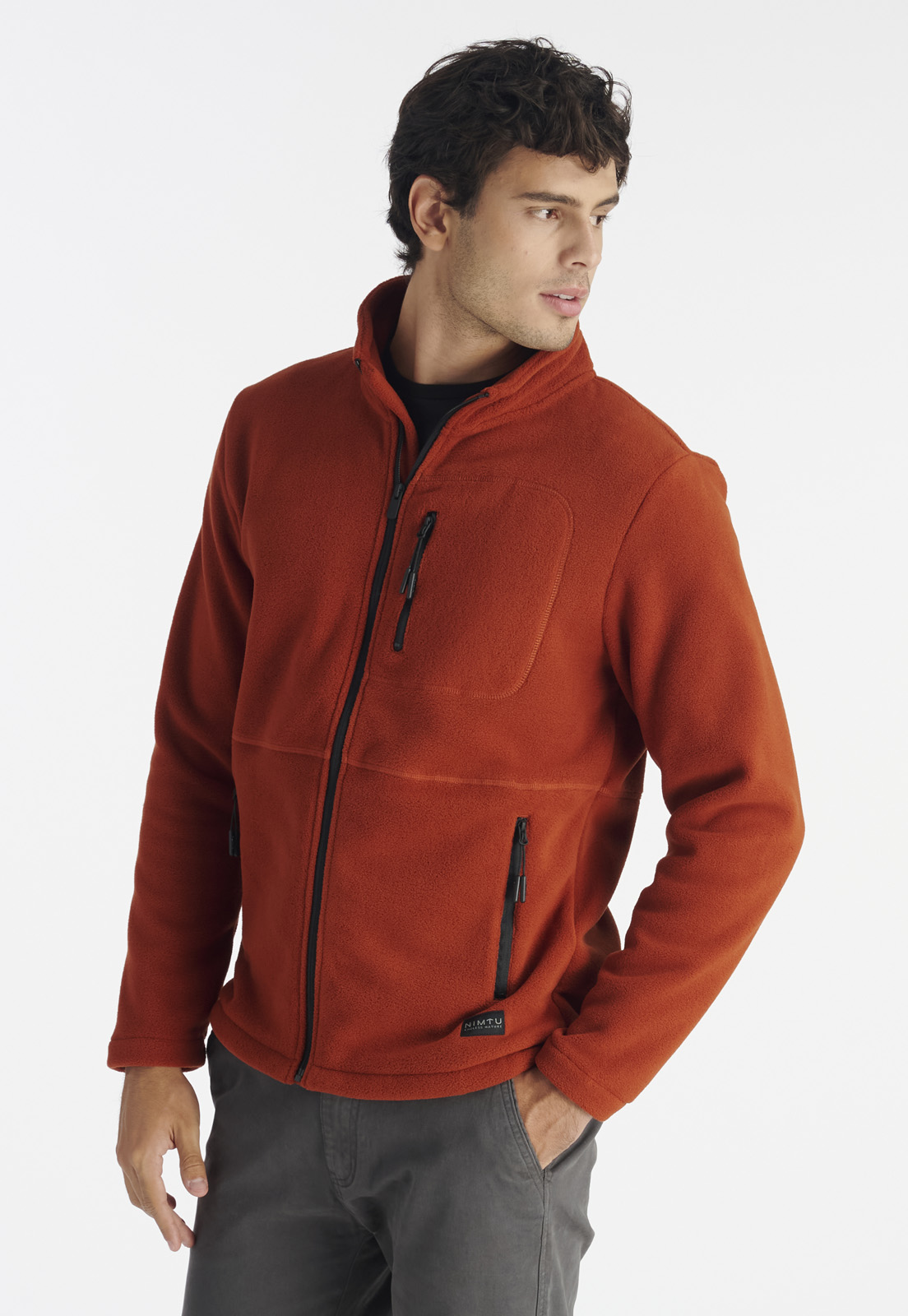 FLEECE HOMBRE NIMTU ROJO ALTO DEL NARANJO CASUAL BRICK - 1