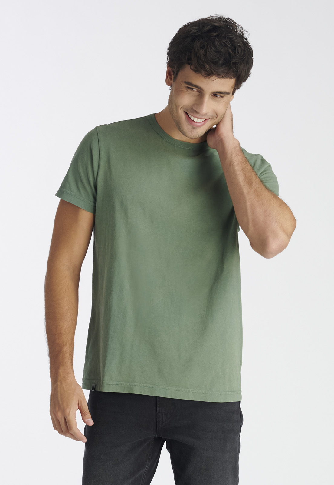 POLERA ALGODÓN HOMBRE NIMTU CAFE NOVA CASUAL SAGE - 1