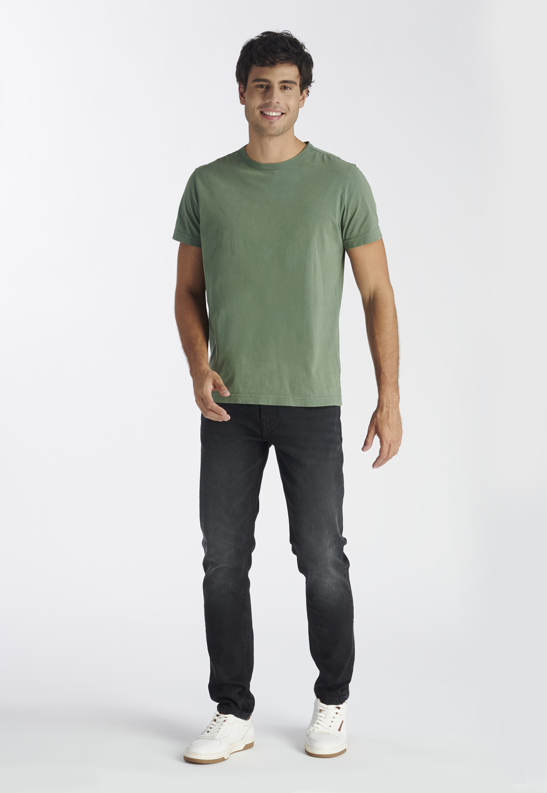 POLERA ALGODÓN HOMBRE NIMTU CAFE NOVA CASUAL SAGE - 2