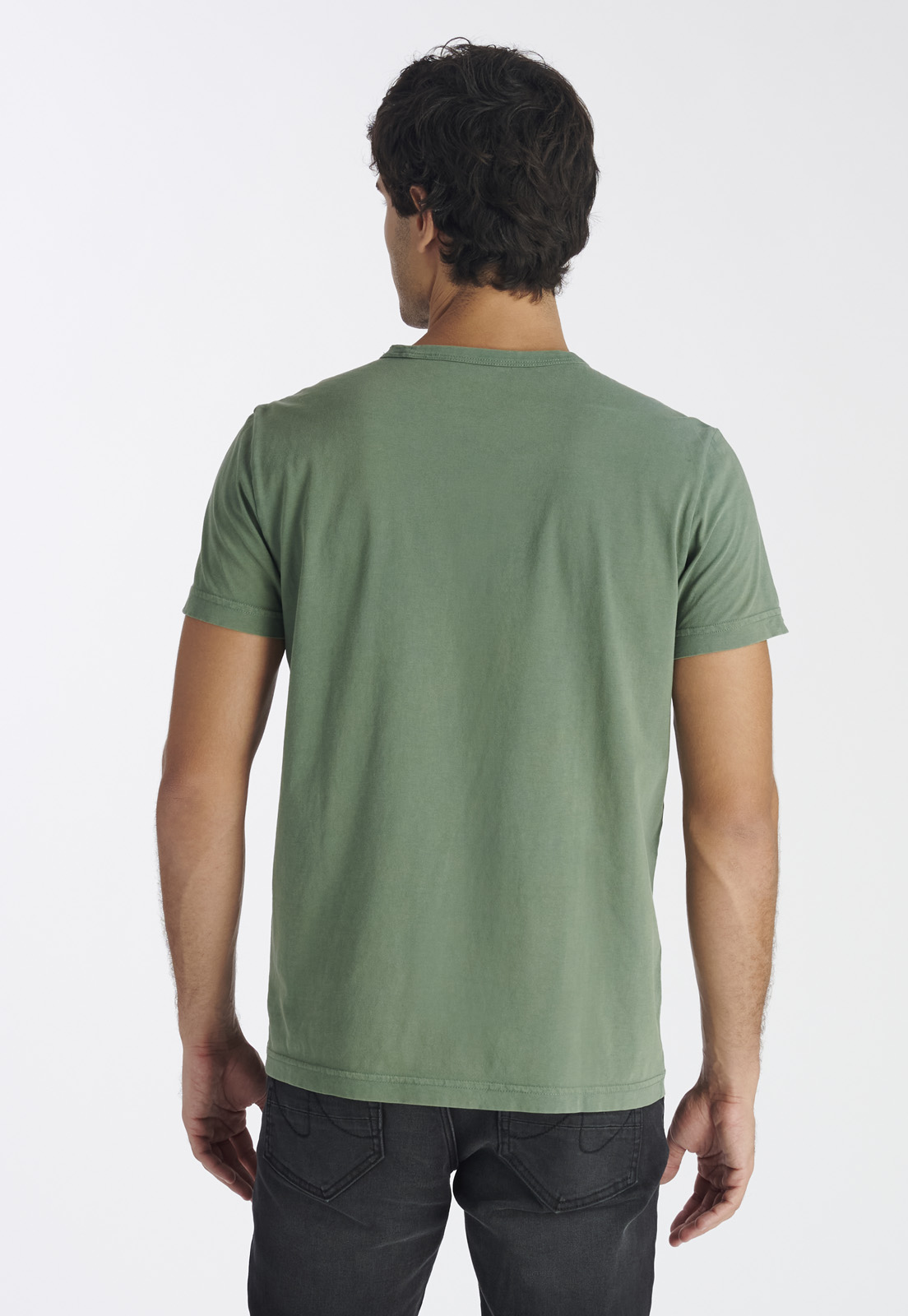 POLERA ALGODÓN HOMBRE NIMTU CAFE NOVA CASUAL SAGE - 4