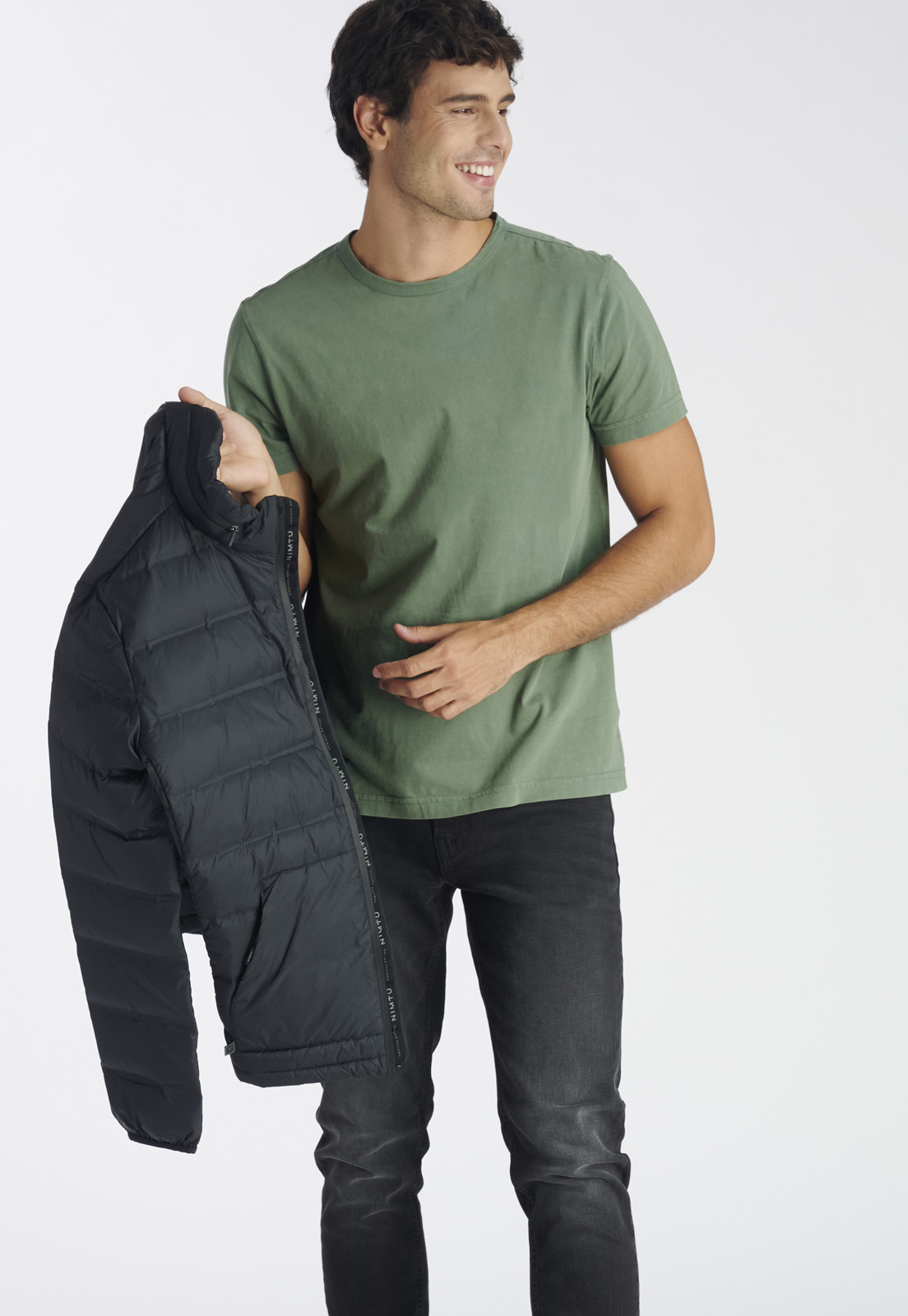 POLERA ALGODÓN HOMBRE NIMTU CAFE NOVA CASUAL SAGE - 5