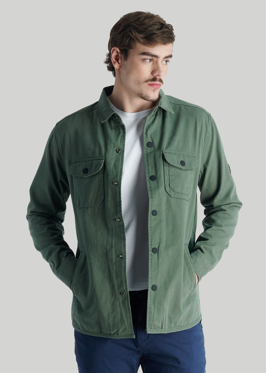 SOBRECAMISA ARRAYAN CASUAL OLIVE - 1