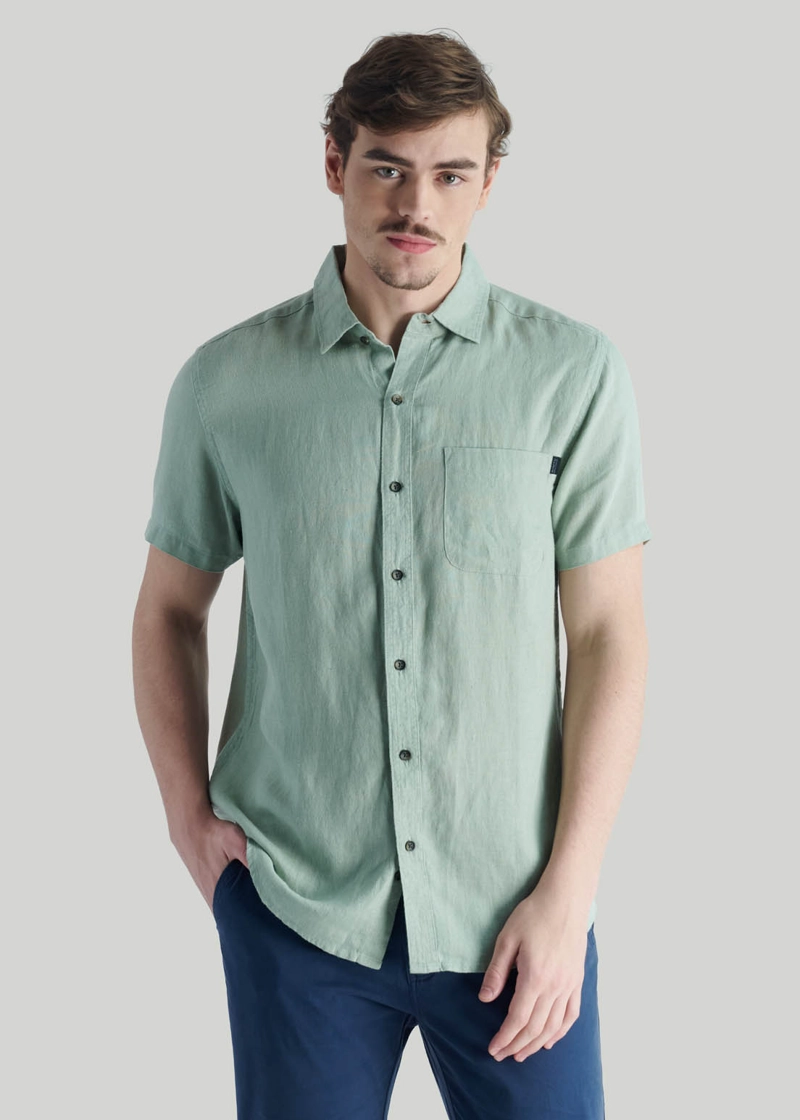 CAMISA TARO CASUAL TURQUOISE - 1