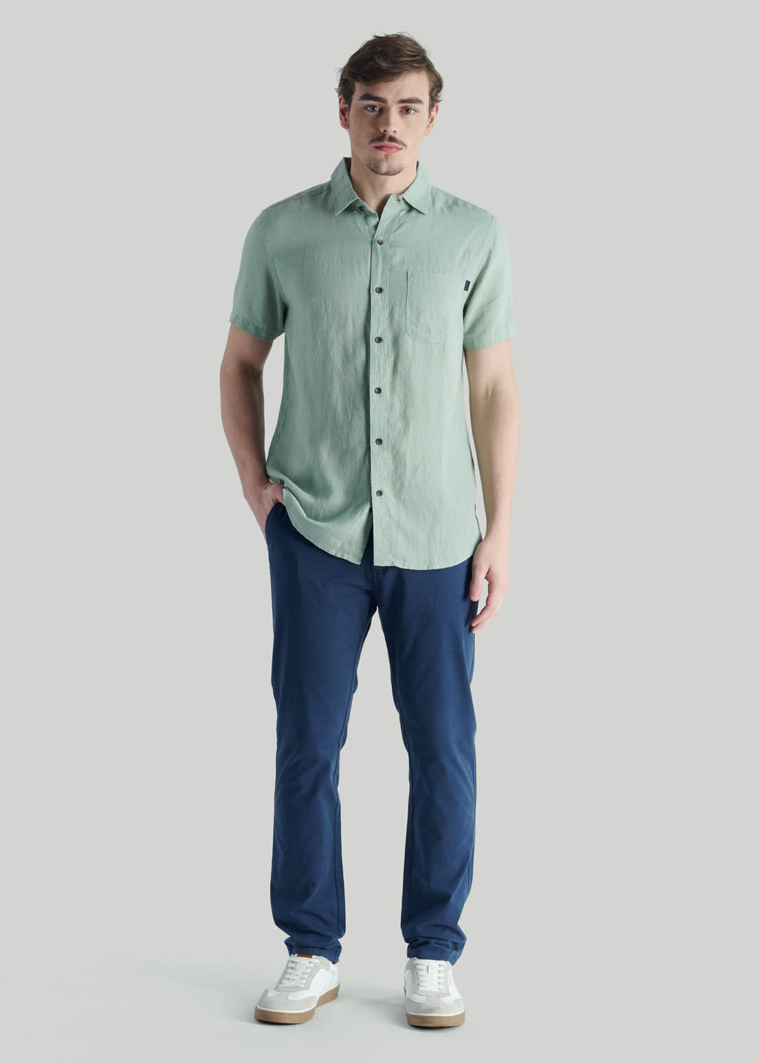 CAMISA TARO CASUAL TURQUOISE - 2