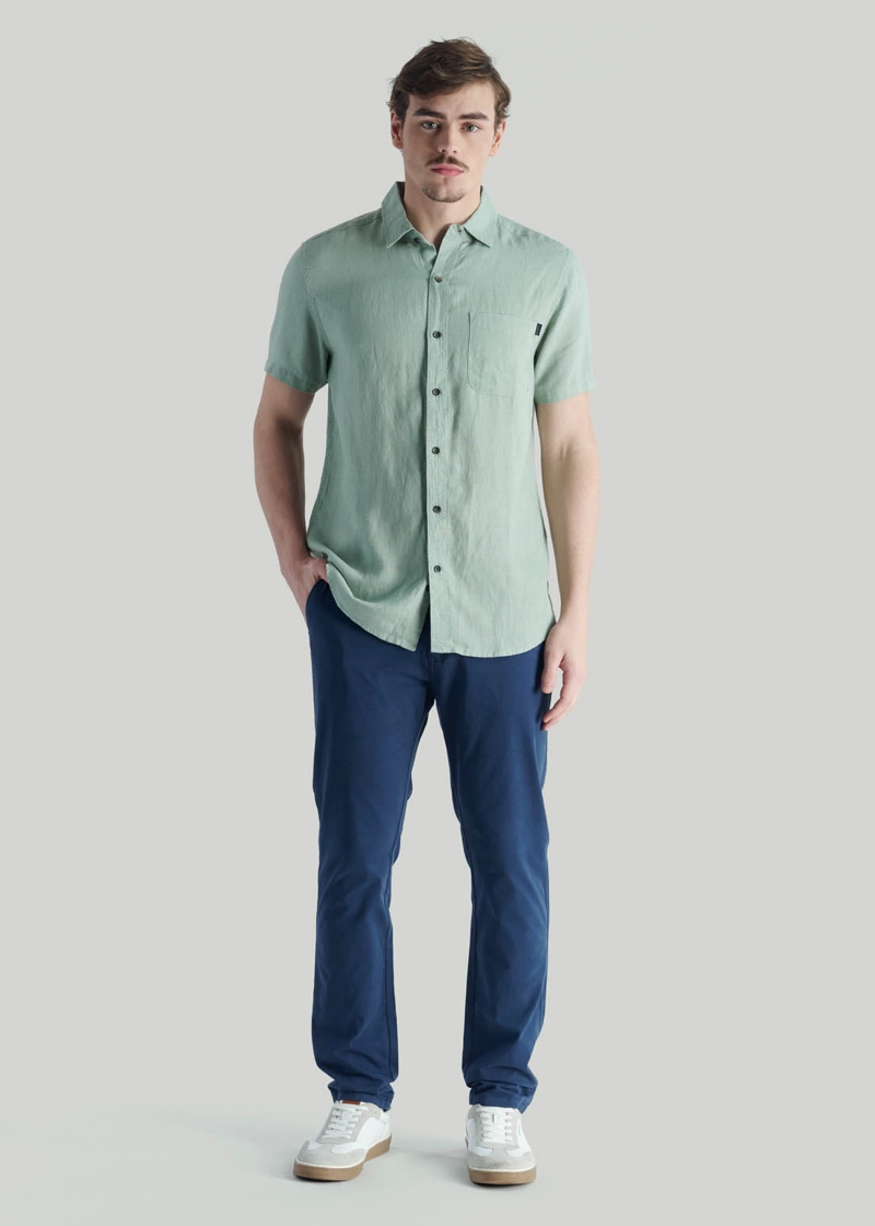 CAMISA TARO CASUAL TURQUOISE - 2
