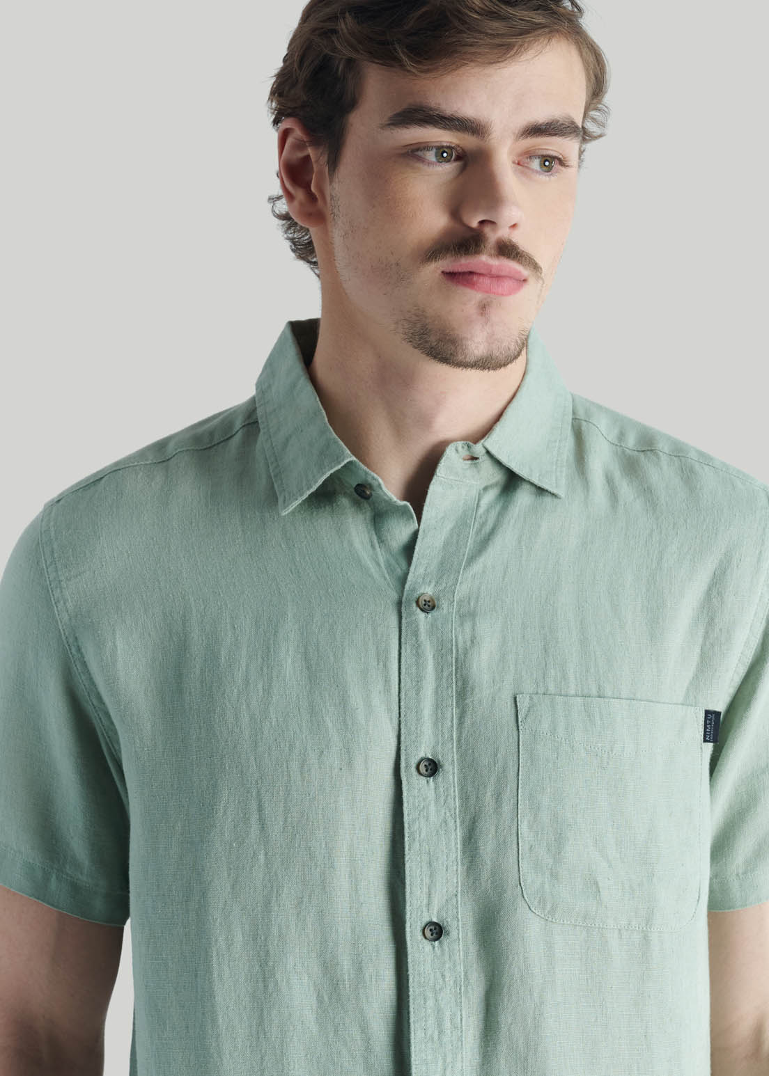 CAMISA TARO CASUAL TURQUOISE - 3