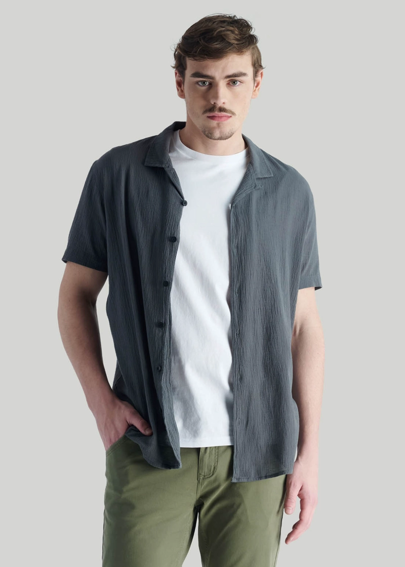 CAMISA CHENA NT CHARCOAL - 1