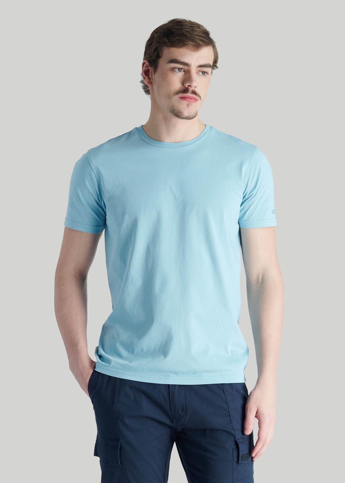 POLERA TRES CRUCES CASUAL LT BLUE - 1