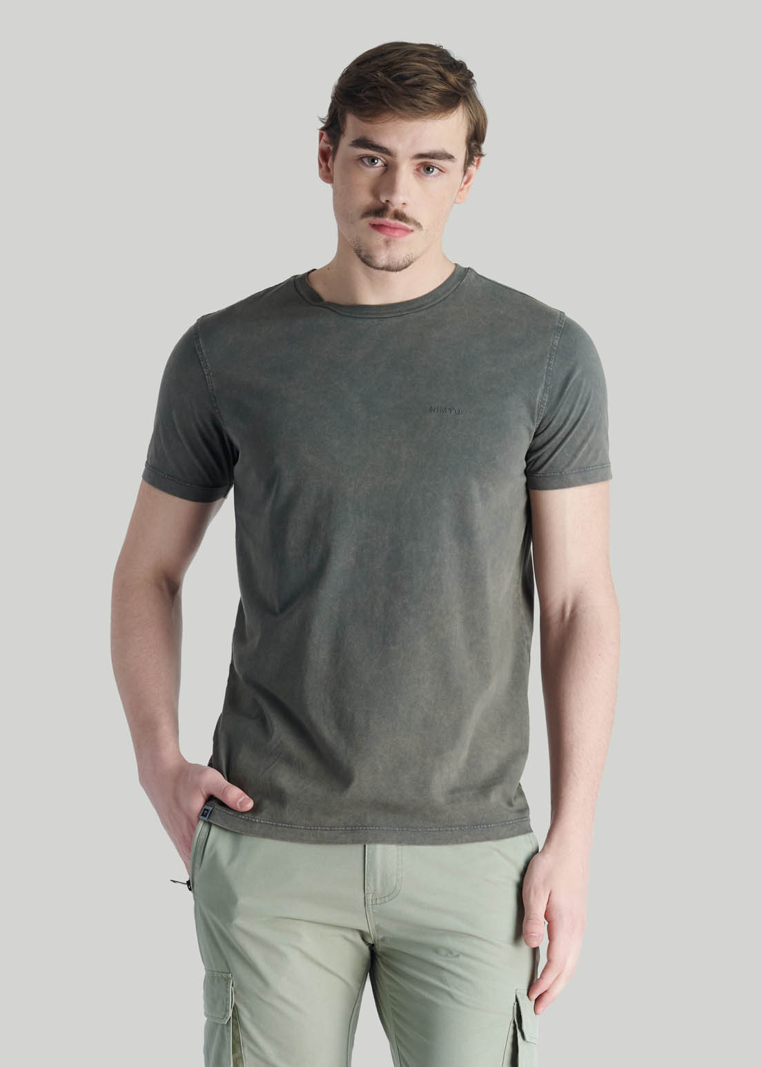 POLERA BEAR CASUAL GREY - 1