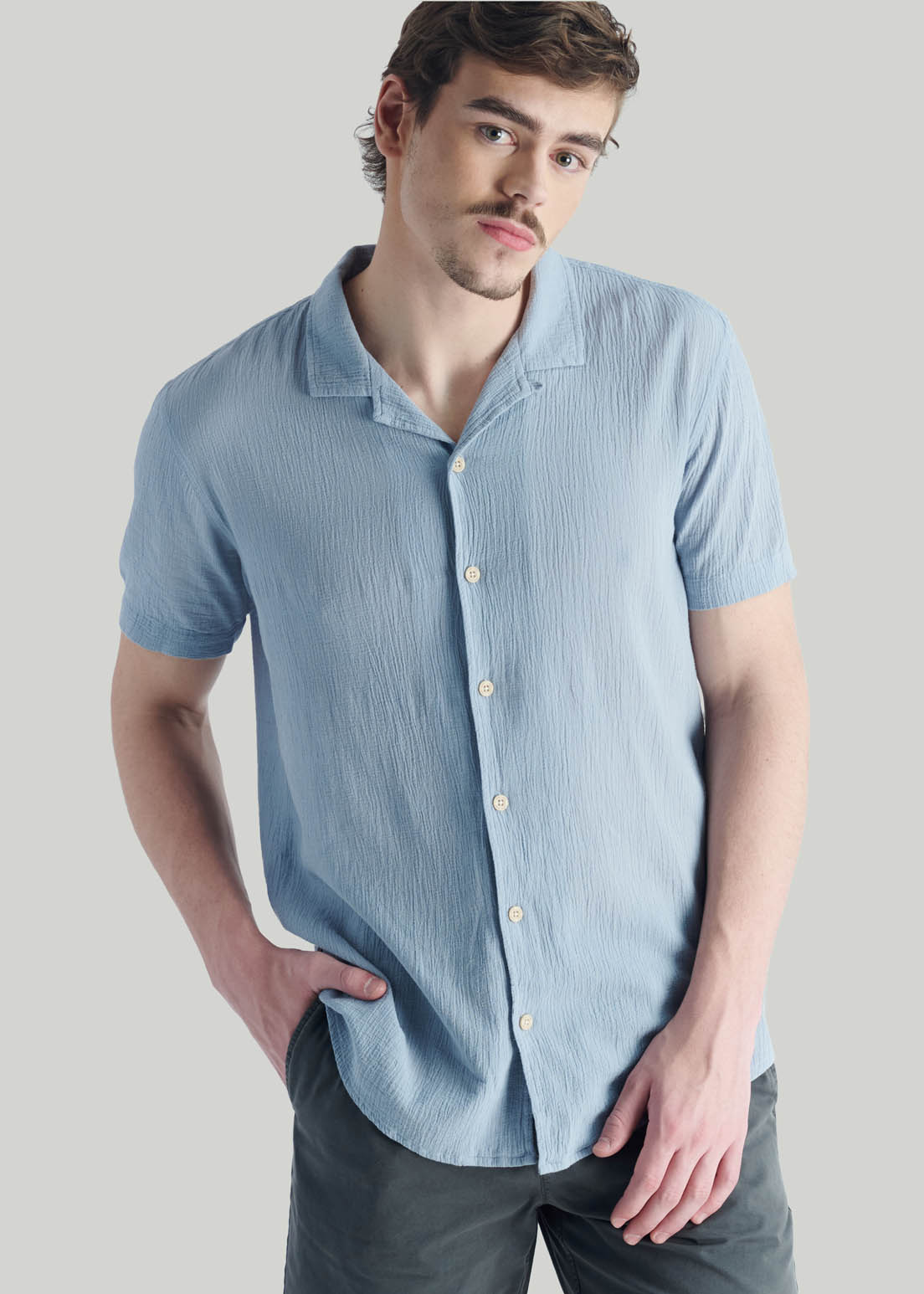 CAMISA CHENA NT LT BLUE - 5