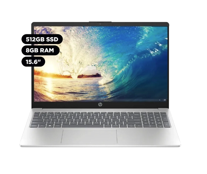 NOTEBOOK HP RYZEN 5, 8GB RAM, 512GB SSD, 15', W11, 2025 - 1