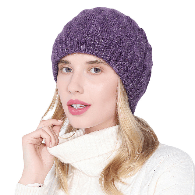 GORRO DE INVIERNO YMOSS VIOLETA MUJER BRILLANTE - 2