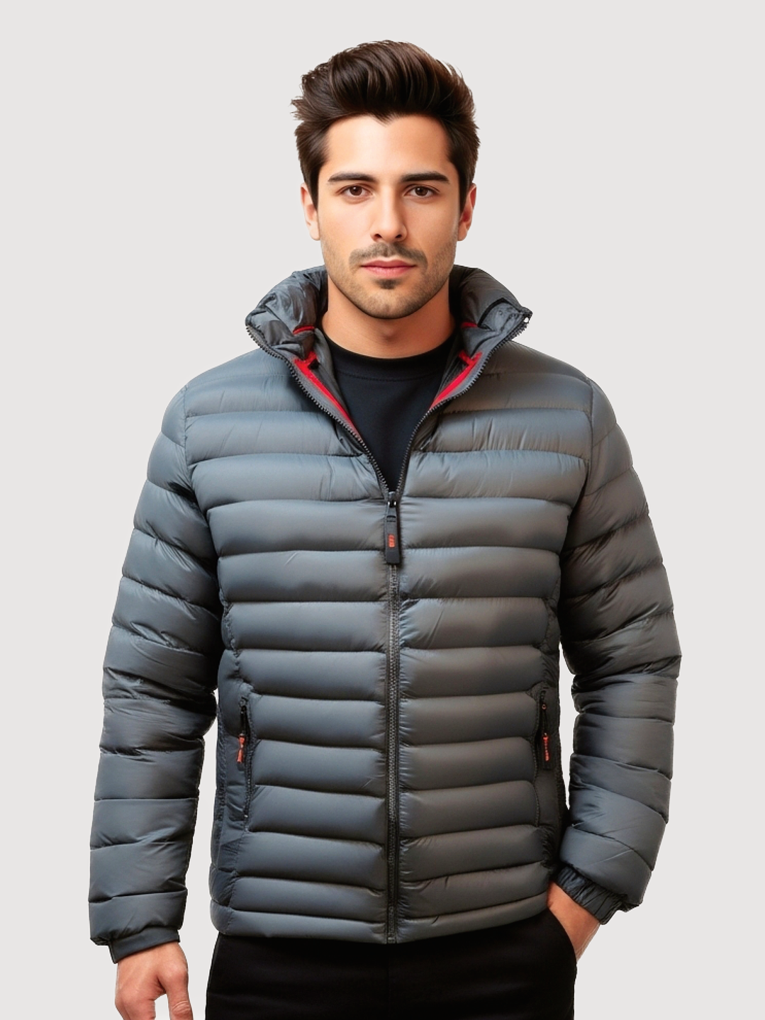 CHAQUETA PARKA HOMBRE TERMICA IMPERMEABLE COLOBO ESTANDAR EN COLOR NEGRO - 1