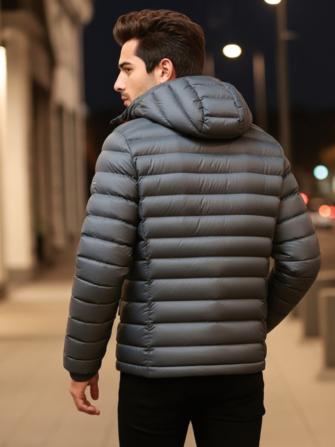 CHAQUETA PARKA HOMBRE TERMICA IMPERMEABLE COLOBO ESTANDAR EN COLOR NEGRO - 3