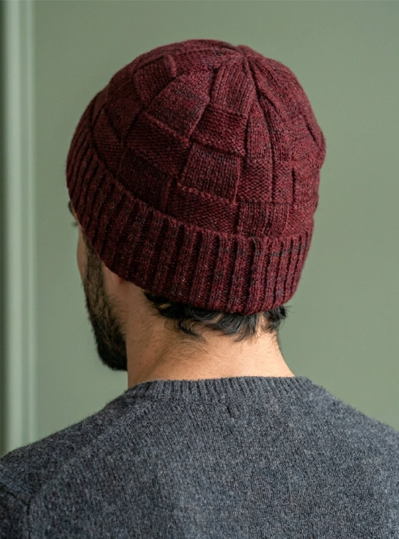 GORRO DE INVIERNO HOMBRE MUJER MASCARILLA EN COLOR ROJO - 2