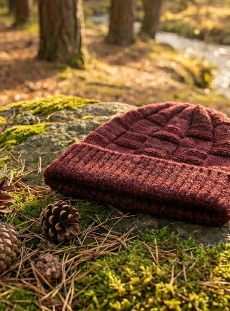 GORRO DE INVIERNO HOMBRE MUJER MASCARILLA EN COLOR ROJO - 4