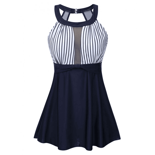TRAJE DE BAÑO MUJER YMOSS DE TANKINI 111 AZUL - 2