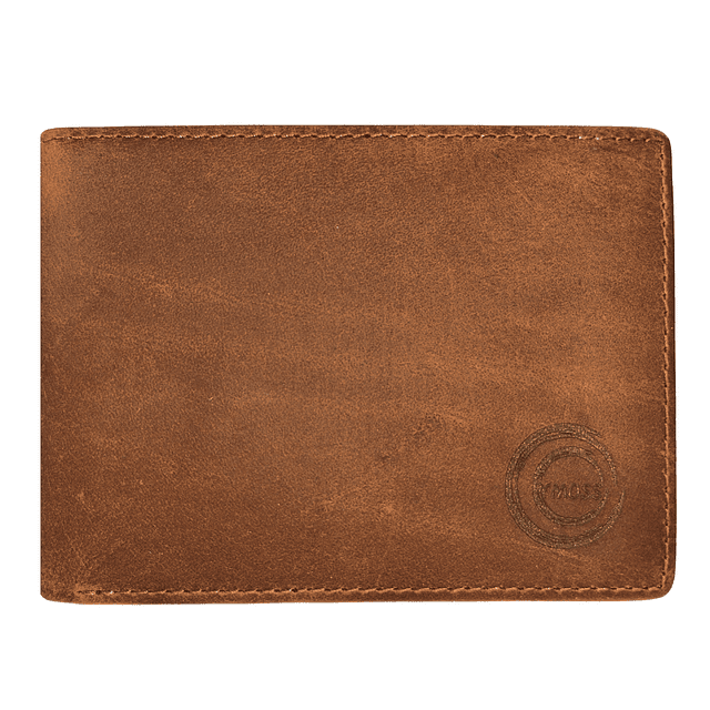 BILLETERA HOMBRE CUERO NATURAL RFID CC MARRON - 1