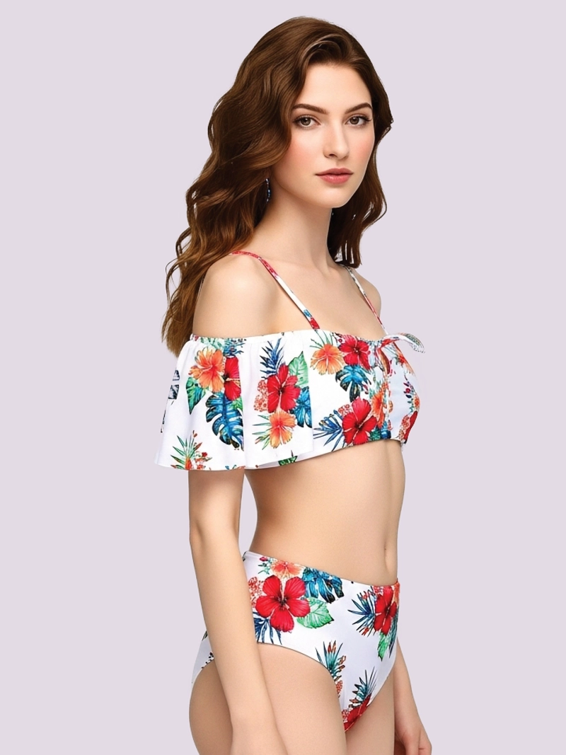 TRAJE DE BAÑO BIKINI DOS PIEZAS HAWAI NARANJA - 2