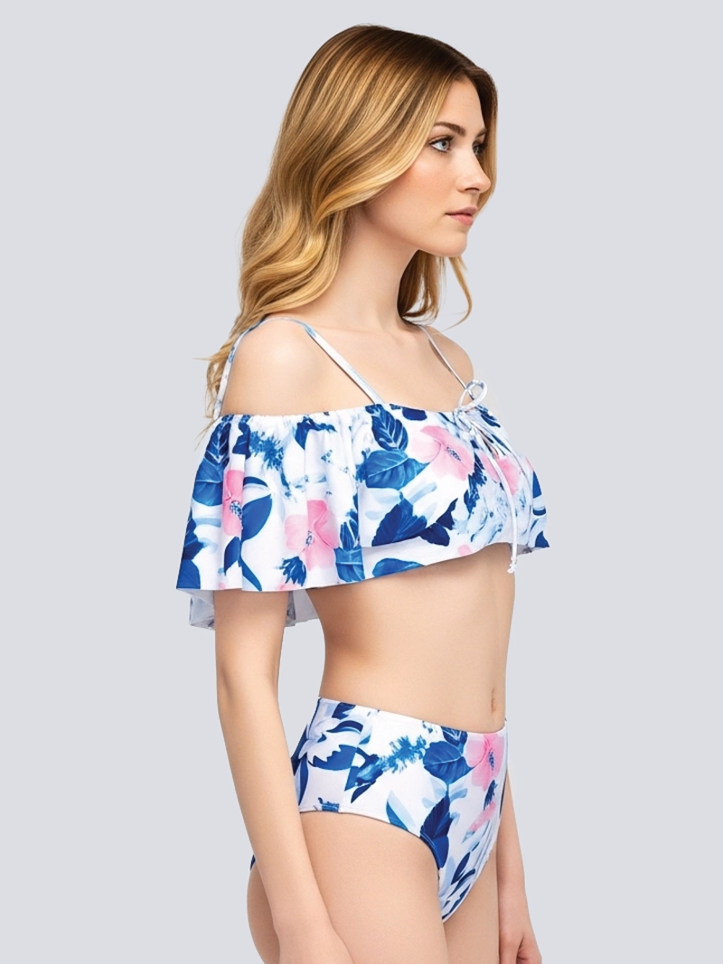 TRAJE DE BAÑO BIKINI DOS PIEZAS HAWAI AZUL - 2