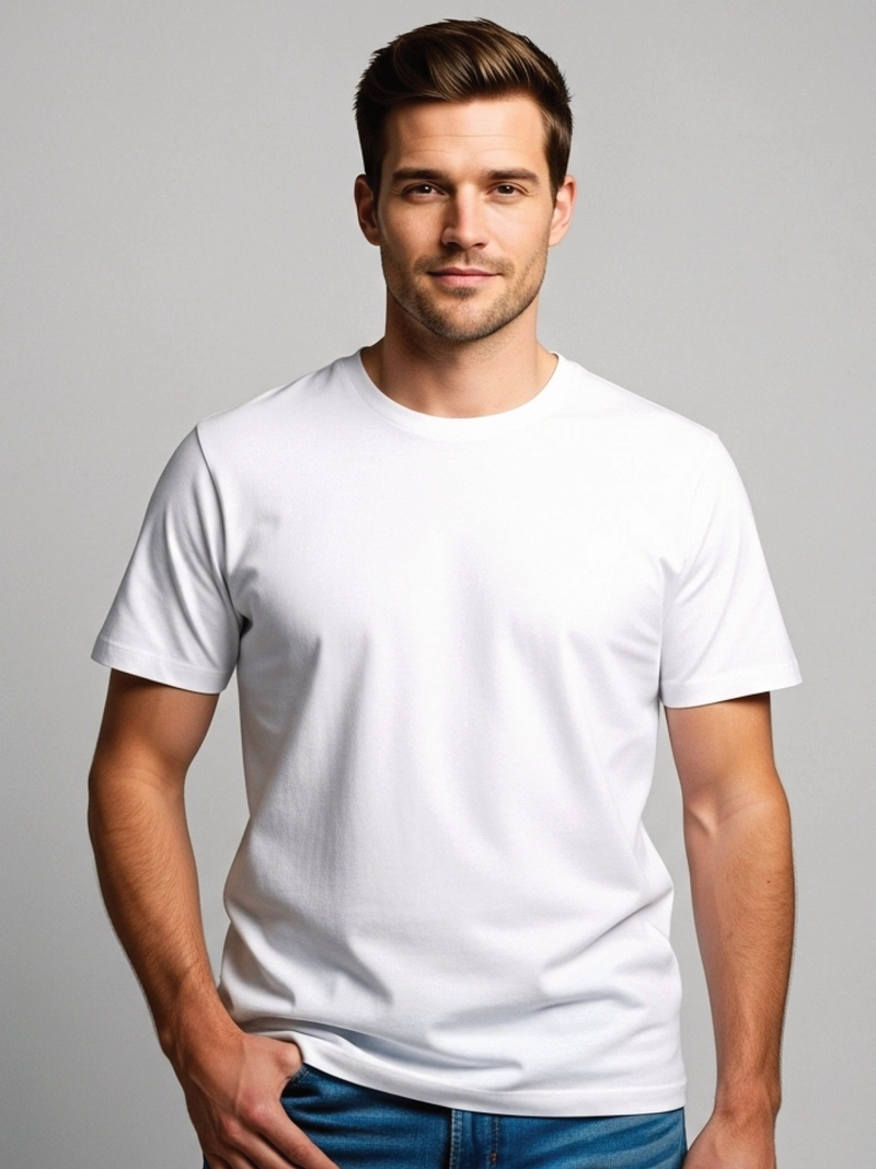 POLERA HOMBRE 100% ALGODON COLOBO MANGA CORTA - 1