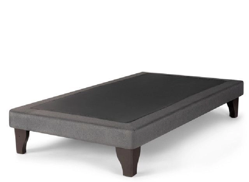 BASE CAMA BC-1P-G EUROPEA LINO 1 PLAZA GRIS OSCURO 90 X 190 CM - 1