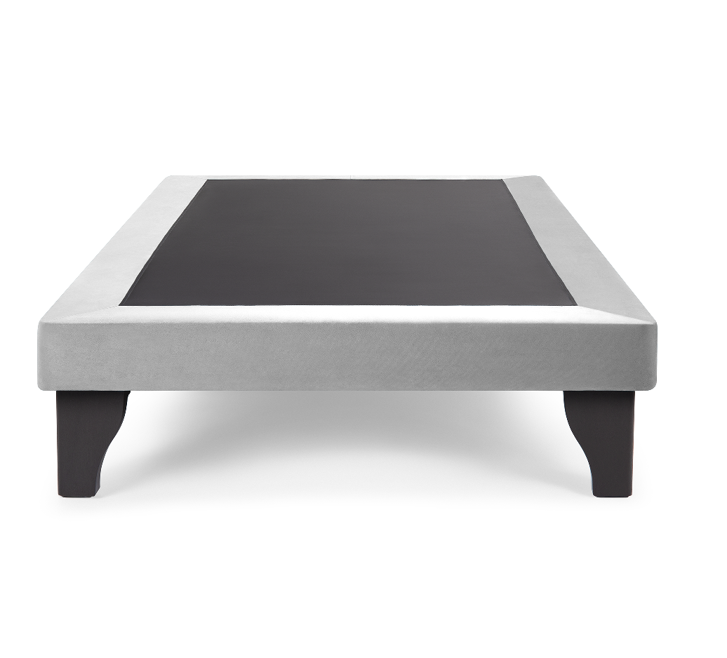 BASE CAMA EUROPEA 1.0 PLAZA 90X190 FELPA GRIS CLARO - 1