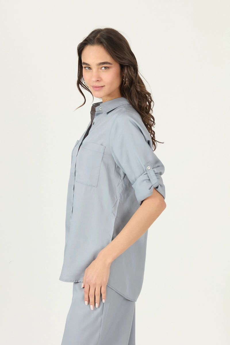 BLUSA DE LYOCELL CELESTE COD 4516315 - 4